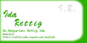 ida rettig business card